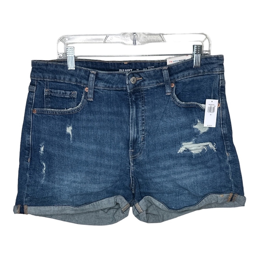 Old Navy High Rise OG Straight Secret-Smooth Pockets NWT Size 14 Jean Shorts